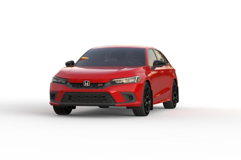 Rally Armor 2022 Honda Civic (Incl. Si/Sport/Touring) Black UR Mud Flap w/ Blue Logo - eliteracefab.com
