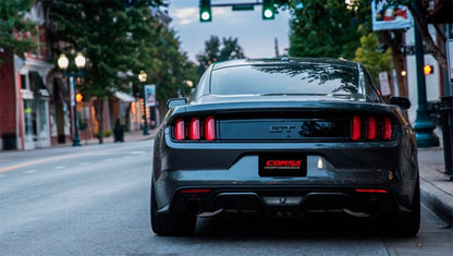 Corsa 2015 Ford Mustang GT 5.0 3in Cat Back Exhaust Black Dual Tips (Sport) - eliteracefab.com