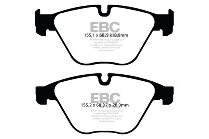 EBC 10+ BMW 535i 3.0 Turbo (F10) Yellowstuff Front Brake Pads - eliteracefab.com