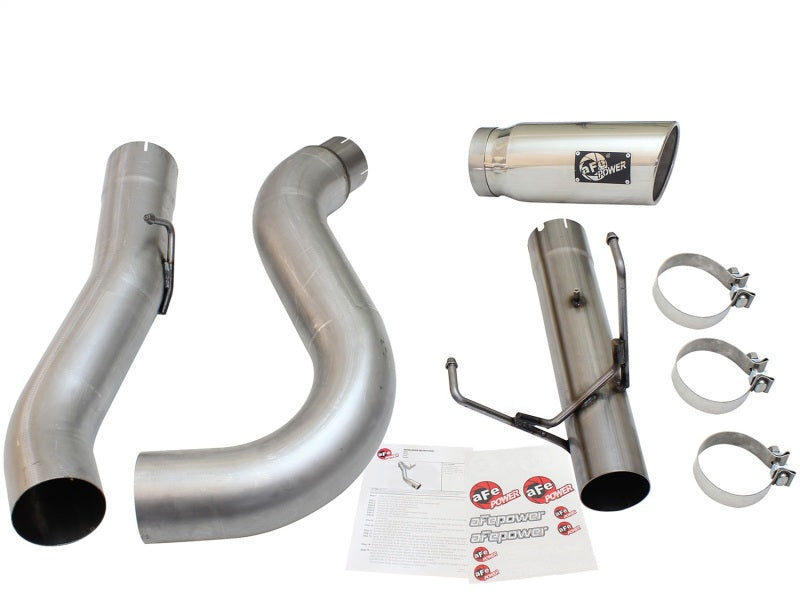 aFe MACHForce XP Exhaust Large Bore 5in DPF-Back Alu. 13-15 Dodge Trucks L6-6.7L (td) *Polish Tip - eliteracefab.com