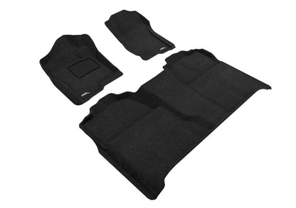 3D Maxpider L1CH04704709 07-13 Chevrolet Silverado 1500 Crew Cab Elegant 1st 2nd Row - Floor Mat Set (Black)