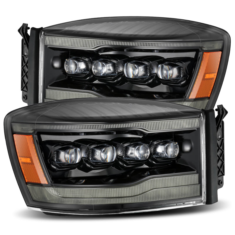 06-09 Dodge Ram NOVA-Series LED Projector Headlights Alpha-Black AlphaRex - eliteracefab.com