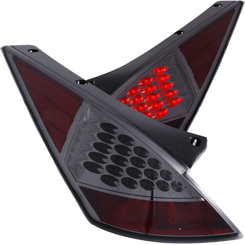 ANZO 2003-2005 Nissan 350Z LED Taillights Smoke - eliteracefab.com