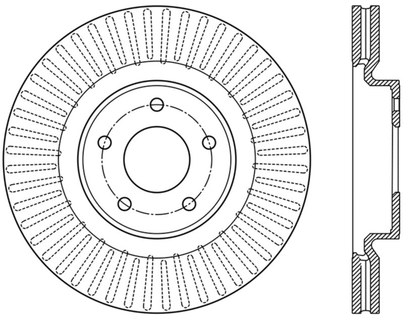 STOPTECH 13-15 NISSAN PATHFINDER SLOTTED FRONT LEFT ROTOR, 126.42120SL - eliteracefab.com