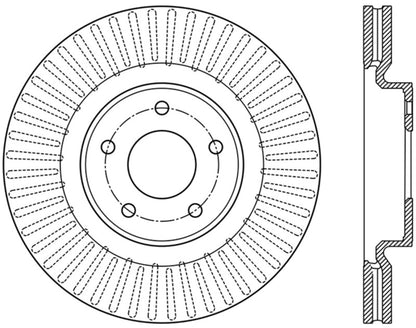 STOPTECH 13-15 NISSAN PATHFINDER SLOTTED FRONT LEFT ROTOR, 126.42120SL - eliteracefab.com