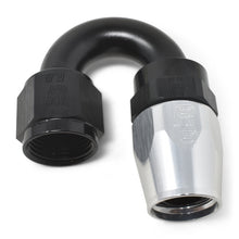 Load image into Gallery viewer, Russell Performance -10 AN Black/Silver 180 Degree Tight Radius Full Flow Swivel Hose End