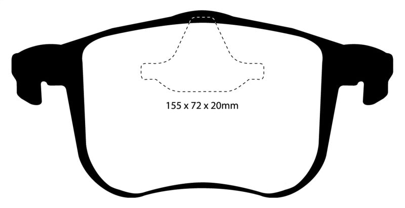 EBC 06-11 Saab 9-3 2.0 Turbo (Aero) Yellowstuff Front Brake Pads - eliteracefab.com