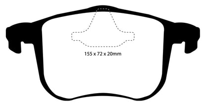 EBC 06-11 Saab 9-3 2.0 Turbo (Aero) Yellowstuff Front Brake Pads - eliteracefab.com