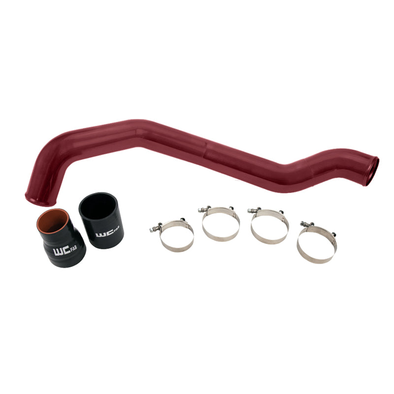 Wehrli 04.5-10 Chevrolet 6.6L LLY/LBZ/LMM Duramax Driver Side 3in Intercooler Pipe - WCFab Red - eliteracefab.com