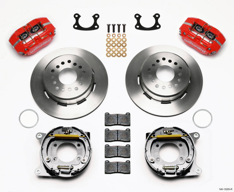 Wilwood Dynapro Dust-Boot P/S Park Brake Kit Red Small Ford 2.66in Offset Wilwood