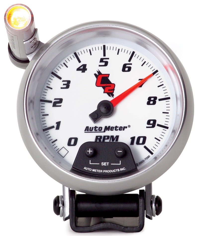Autometer C2 3 3/4 inch 10000RPM In-Dash Tachometer w/ Ext. Quick-Lite 7290