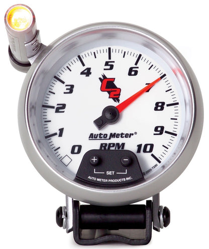 Autometer C2 3 3/4 inch 10000RPM In-Dash Tachometer w/ Ext. Quick-Lite 7290