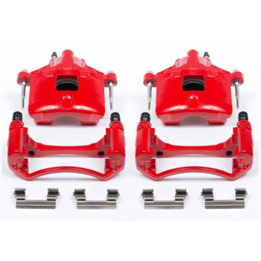Power Stop 97-05 Buick Century Front Red Calipers w/Brackets - Pair - eliteracefab.com