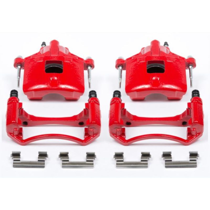 Power Stop 97-05 Buick Century Front Red Calipers w/Brackets - Pair - eliteracefab.com