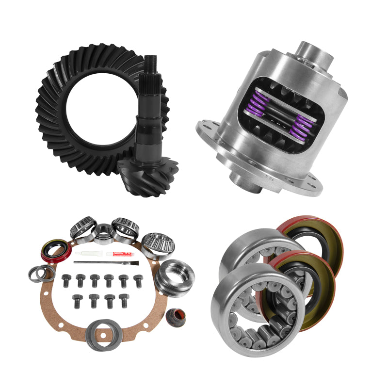 Yukon 8.8in Ford 3.55 Rear Ring & Pinion Install Kit 31 Spline Positraction 2.99in Axle Bearings Yukon Gear & Axle