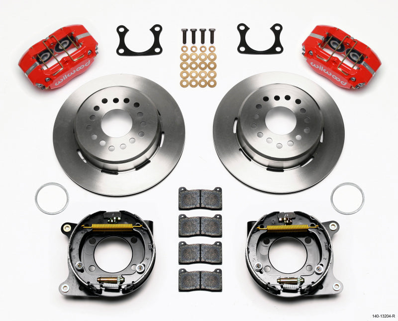 Wilwood Dynapro Dust-Boot P/S Park Brake Kit Red Big Ford 2.36in Offset Wilwood