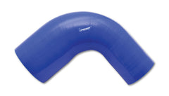 Vibrant 4 Ply Reinforced Silicone 90 degree Transition Elbow 2in ID x 2.5in I.D. 90 deg. Elbow BLUE.
