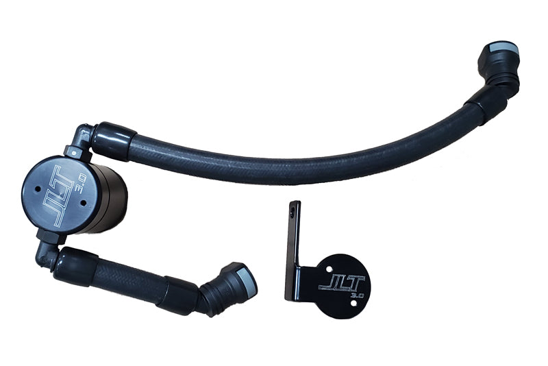 J&L 2020 Ford Mustang GT500 Passenger Side Oil Separator 3.0 - Black Anodized - eliteracefab.com