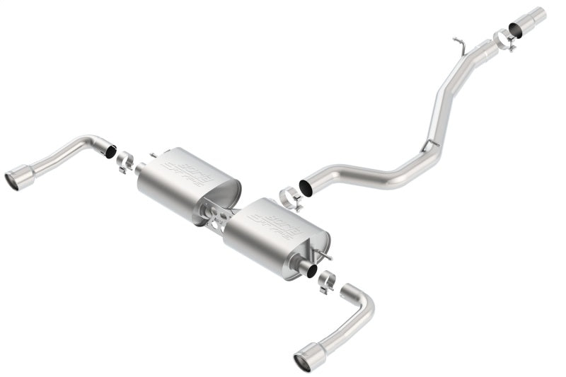 Borla 14-16 Audi A3 Quattro 2.0L Turbo AT/MT RWD 4DR S-Type Cat-Back Exhaust Single Split Rear Exit - eliteracefab.com