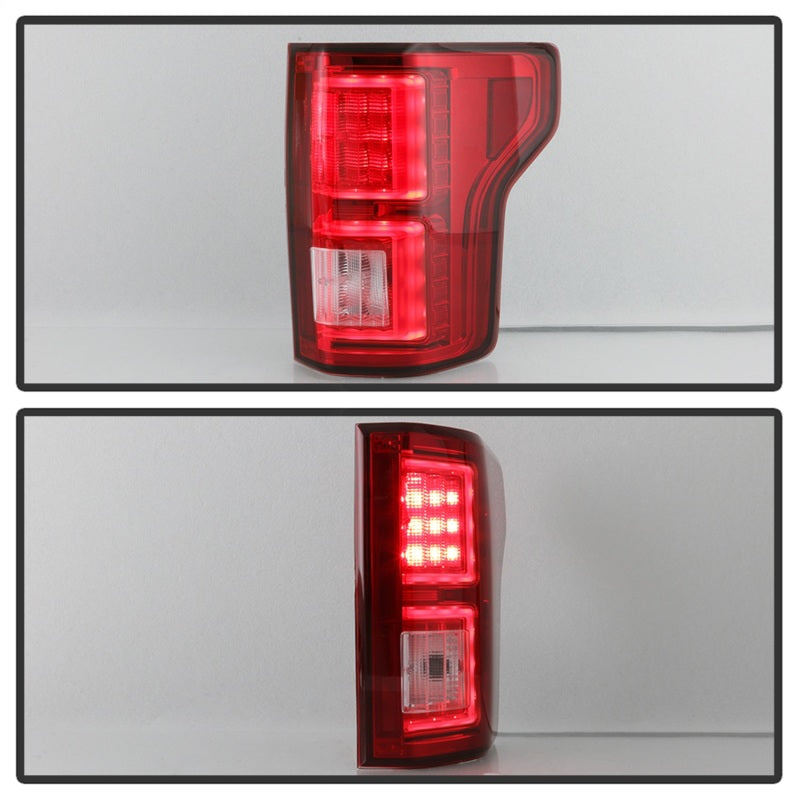 Spyder 18-19 Ford F-150 (w/o Blind Spot Sensor) LED Tail Lights - Red Clear (ALT-YD-FF15018-LED-RC) - eliteracefab.com