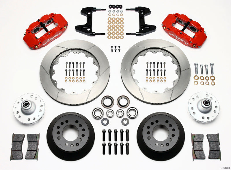 Wilwood Narrow Superlite 6R Front Hub Kit 14.00in Red 74-80 Pinto/Mustang II Disc Spindle only Wilwood
