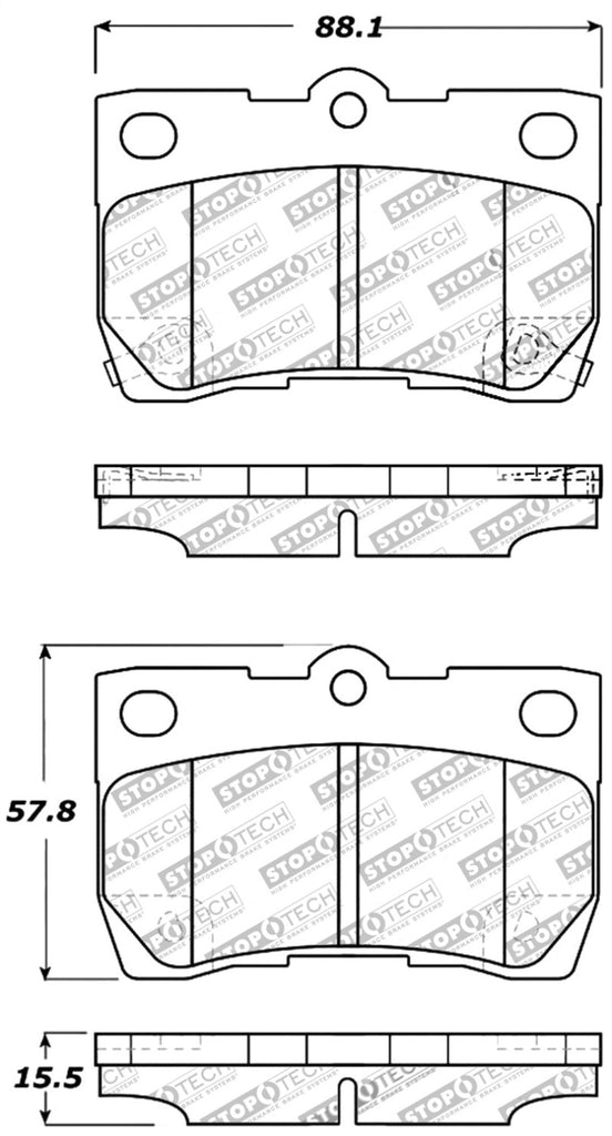 StopTech Performance 06 Lexus GS300/430 / 07-08 GS350 / 06-08 IS250/350 Rear Brake Pads - eliteracefab.com