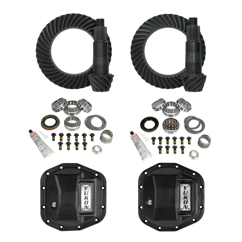 Yukon 18-23 Jeep JL & JT M220 Rear/M210 Front Stage 2 Gear Kit Package 5.38 RATIO w/ F&R Covers Yukon Gear & Axle