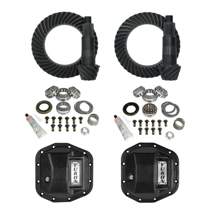 Yukon 18-23 Jeep JL & JT M220 Rear/M210 Front Stage 2 Gear Kit Package 5.38 RATIO w/ F&R Covers Yukon Gear & Axle