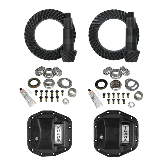 Yukon 18-23 Jeep JL & JT M220 Rear/M210 Front Stage 2 Gear Kit Package 5.38 RATIO w/ F&R Covers Yukon Gear & Axle