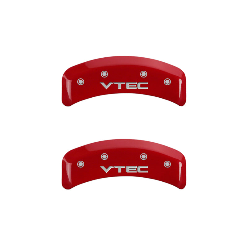 MGP 4 Caliper Covers Engraved Front & Rear Vtech Red finish silver ch MGP