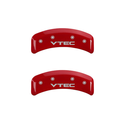 MGP 4 Caliper Covers Engraved Front & Rear Vtech Red finish silver ch MGP