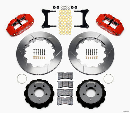 Wilwood Narrow Superlite 6R Front Hat Kit 14.00in Red 93-96 Mazda RX7 Wilwood