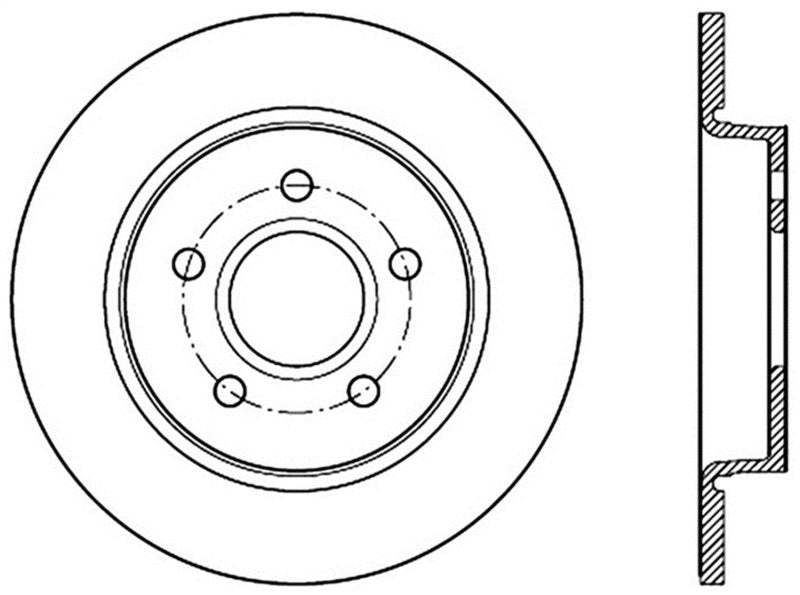 StopTech 12-15 Ford Focus w/ Rear Disc Brakes Rear Left Slotted & Drilled Rotor - eliteracefab.com