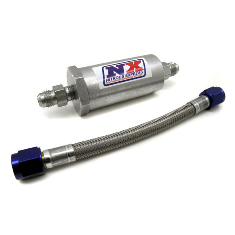 Nitrous Express 4AN Pure-Flo N2O Filter & 7 Stainless Hose (Lifetime Cleanable) - eliteracefab.com