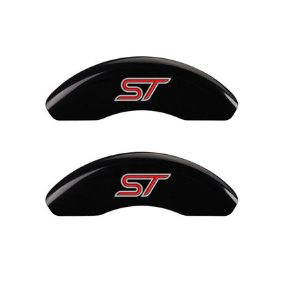 MGP 4 Caliper Covers Engraved Front & Rear No bolts/ST Black finish silver ch MGP