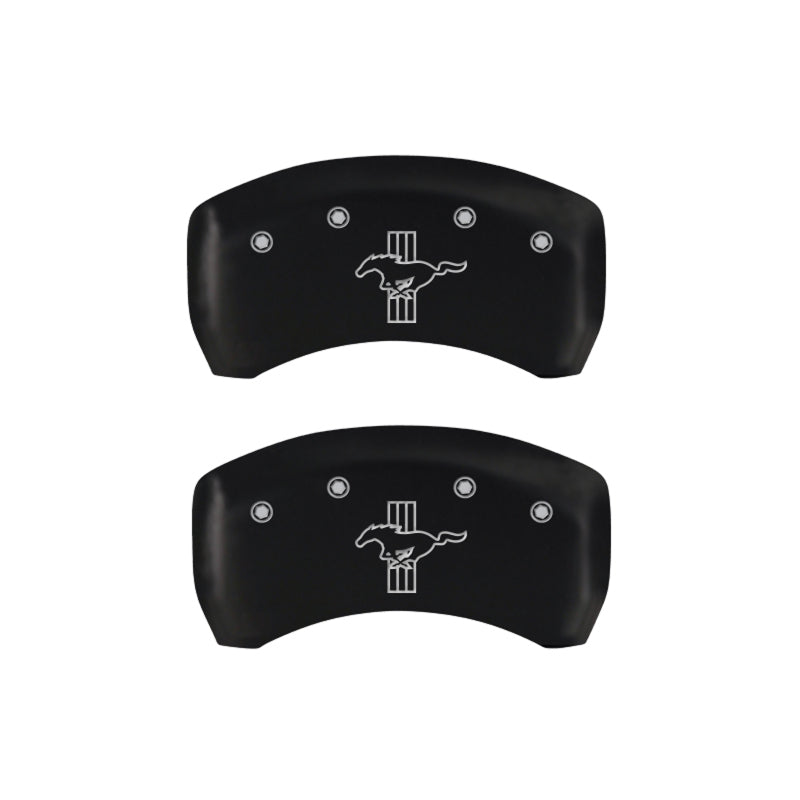 MGP Rear set 2 Caliper Covers Engraved Rear S197/Bar & Pony Red finish silver ch MGP