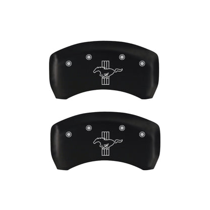 MGP Rear set 2 Caliper Covers Engraved Rear S197/Bar & Pony Red finish silver ch MGP