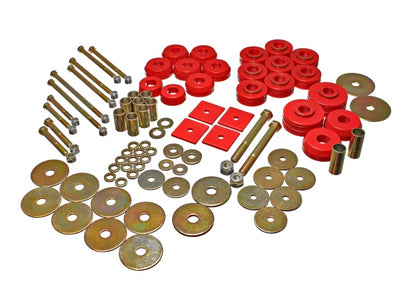 Energy Suspension 67-72 Denali XL/Suburban/Yukon XL 2WD/4WD/67-95 K-5 Blazer Red Body(cab) Mount Set - eliteracefab.com