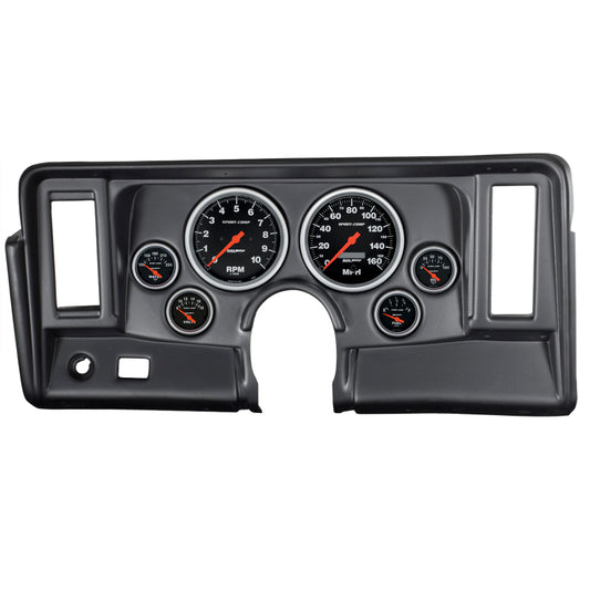 Autometer Sport-Comp 66-76 Nova Dash Kit 6pc Tach / MPH / Fuel / Oil / WTMP / Volt 7024-SC