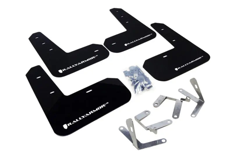 Rally Armor UR Mudflaps Black Urethane White Logo 2013-2021 BRZ - eliteracefab.com