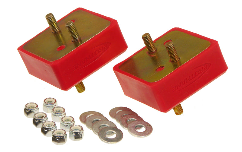 Prothane 67-92 Jeep V8 Motor Mounts - Red - eliteracefab.com