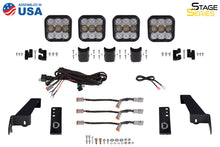 Load image into Gallery viewer, Diode Dynamics Jeep JL SS5 4-Pod CrossLink Grille Lightbar Kit Pro - Yellow Combo