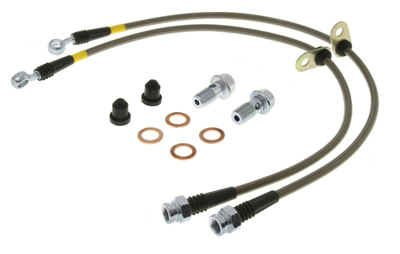 STOPTECH 08-13 CHEVY SILVERADO STAINLESS STEEL FRONT BRAKE LINES, 950.66003 - eliteracefab.com