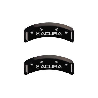 MGP 4 Caliper Covers Engraved Front & Rear Acura Black finish silver ch MGP