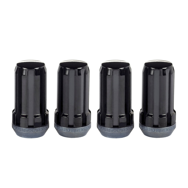 McGard SplineDrive Lug Nut (Cone Seat) M14X1.5 / 1.935in. Length (4-Pack) - Black (Req. Tool) - eliteracefab.com