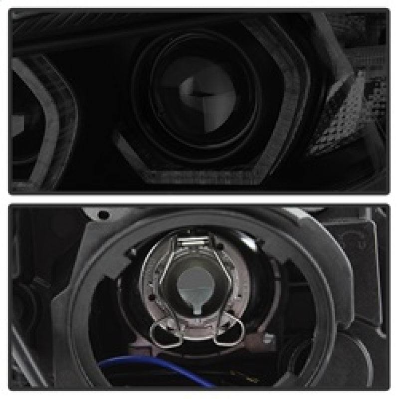 Spyder 12-14 BMW F30 3 Series 4DR Projector Headlights - LED DRL - Blk Smoke PRO-YD-BMWF3012-DRL-BSM - eliteracefab.com
