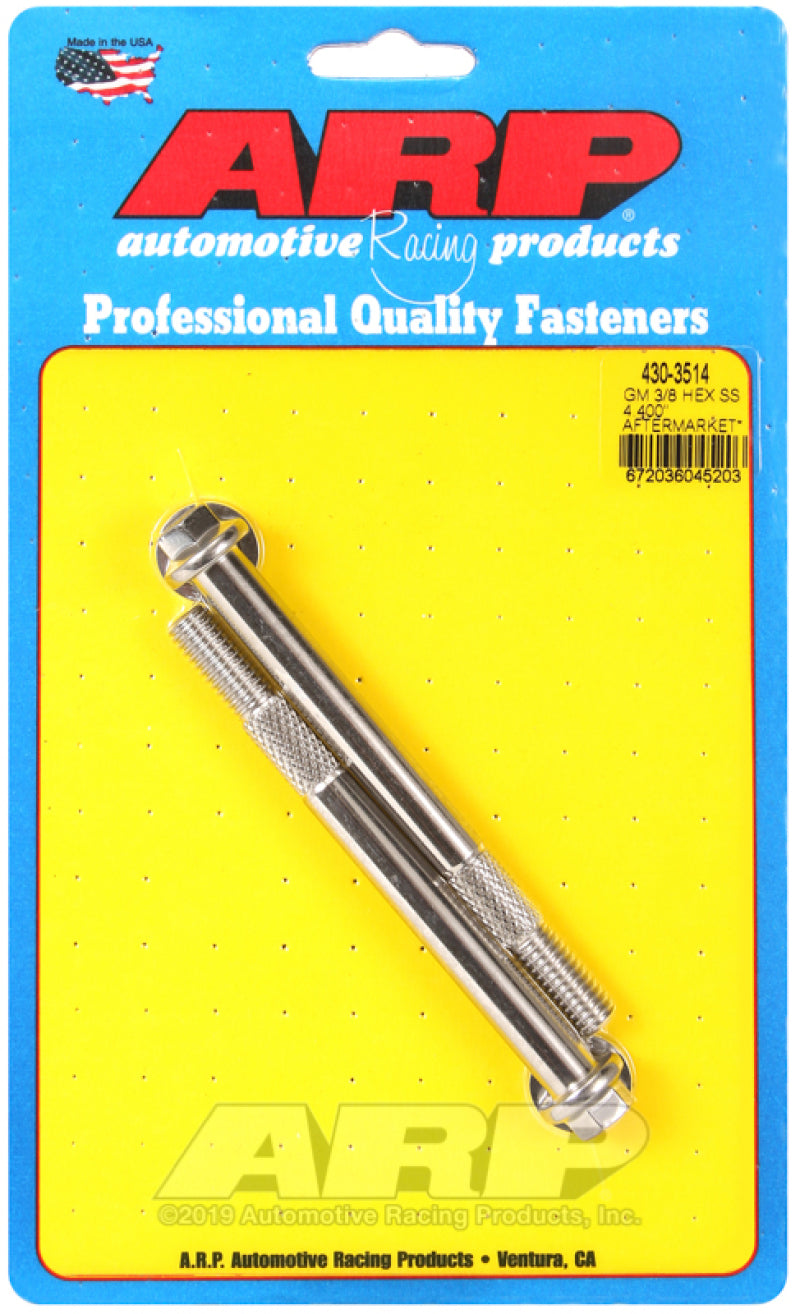 ARP GM 3/8 X 4.400in Hex SS Starter Bolt Kit ARP