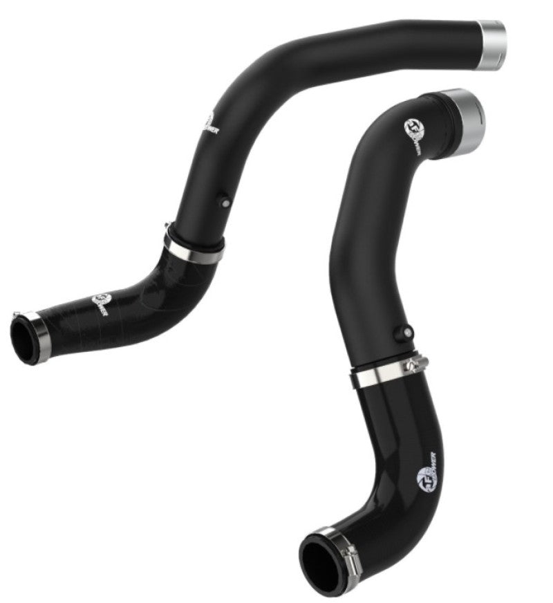 aFe BladeRunner Black 3in Intercooler Hot & Cold Side Pipe Kit 20-21 Jeep Wrangler V6-3.0L (td) - eliteracefab.com