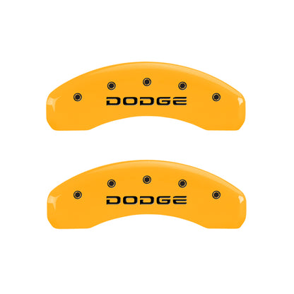 MGP 4 Caliper Covers Engraved F & R Broken D/Dodge Yellow Finish Black Char 2006 Dodge Durango MGP