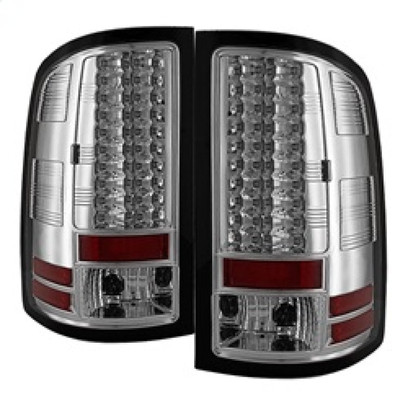 Spyder GMC Sierra 07-13 (Not fit 3500 Dually 4 Rear Wheels)LED Tail Lights Chrome ALT-YD-GS07-LED-C - eliteracefab.com